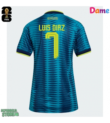 Colombia Luis Diaz #7 Replika Udebanetrøje Dame VM 2026 Kortærmet